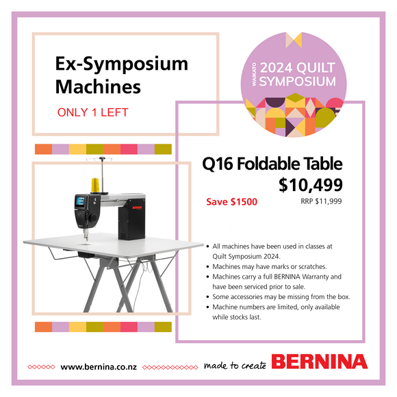 BERNINA Q16 Plus & Adjustable Table - EX-Symposium