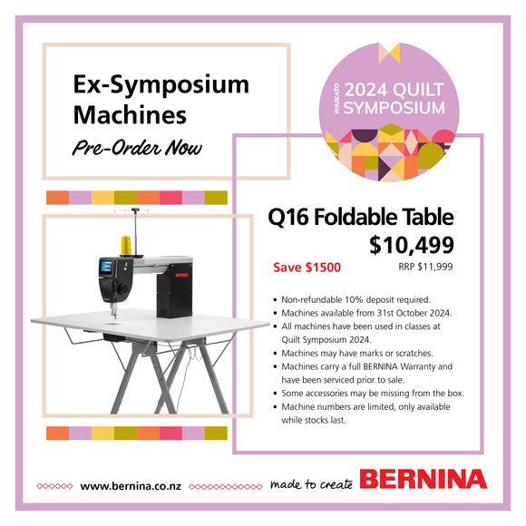 BERNINA Q16 Plus & Foldable Table - EX-Symposium